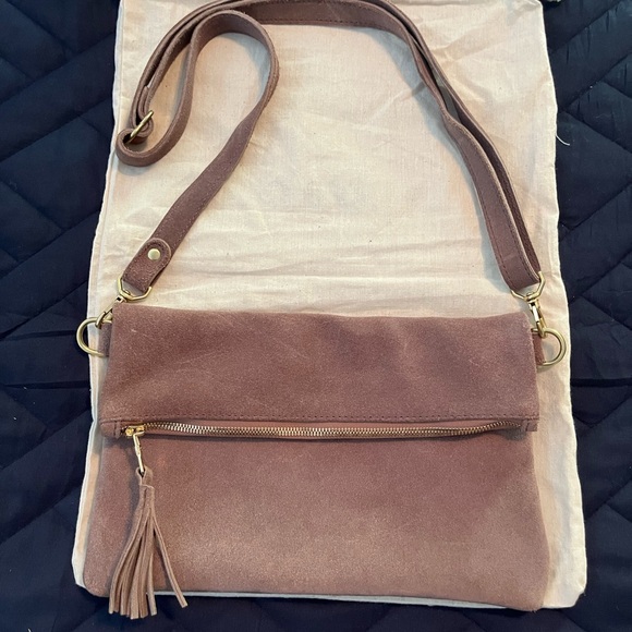 Parker Clay Handbags - Parker Clay Makeda Suede Ceossbody NWOT